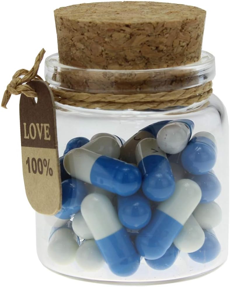 Cute Capsule Notes in Glass Bottle - 90 Mixed Colors | Perfect Gift for Couples, Mom, Boyfriend, Girlfriend | Birthday, Anniversary, Valentines PREMIUM GIFTS AUSTRALIA.