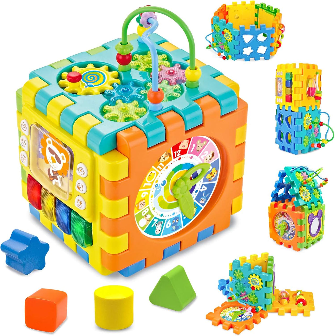 Baby Activity Cube with Lights & Music - 6 in 1 Electronic Shape Sorter and Bead Maze | Educational Learning Toy for Boys and Girls | Perfect First Birthday Gift PREMIUM GIFTS AUSTRALIA.