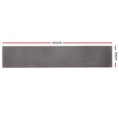 Gardeon Gutter Guard Aluminium Mesh 60M 100x20cm Black