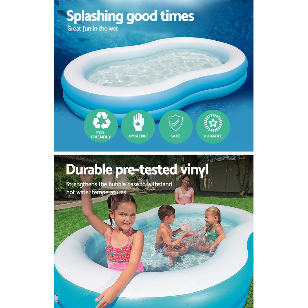 Bestway Kids Pool 262x157x46cm Inflatable Above Ground Swimming Pools 544L