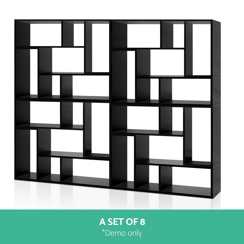 Artiss Bookshelf L Shape DIY - Black