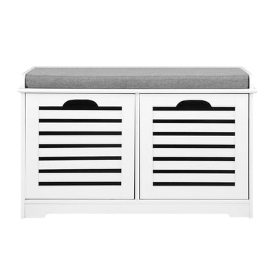 Artiss Shoe Cabinet Bench Storage Rack White Caye