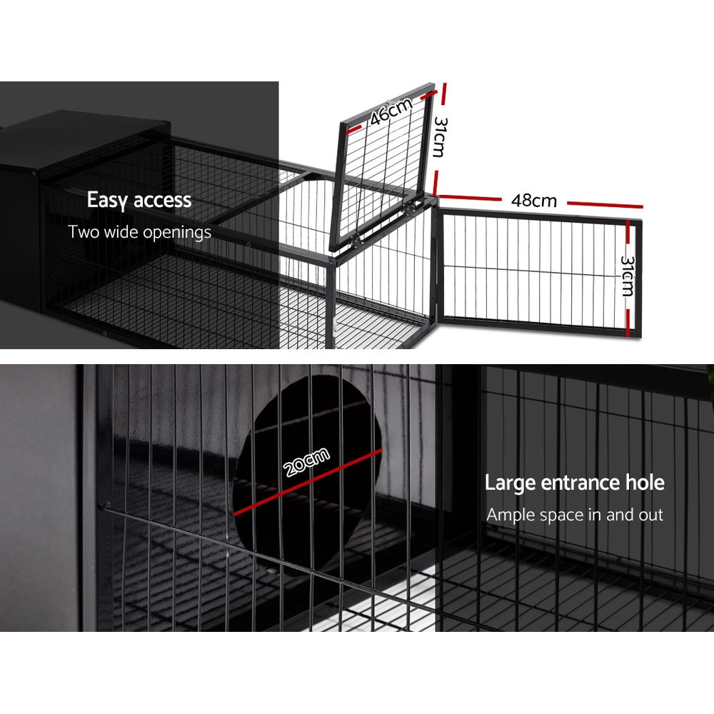 i.Pet Rabbit Cage 122x52cm Hutch Enclosure Carrier Metal