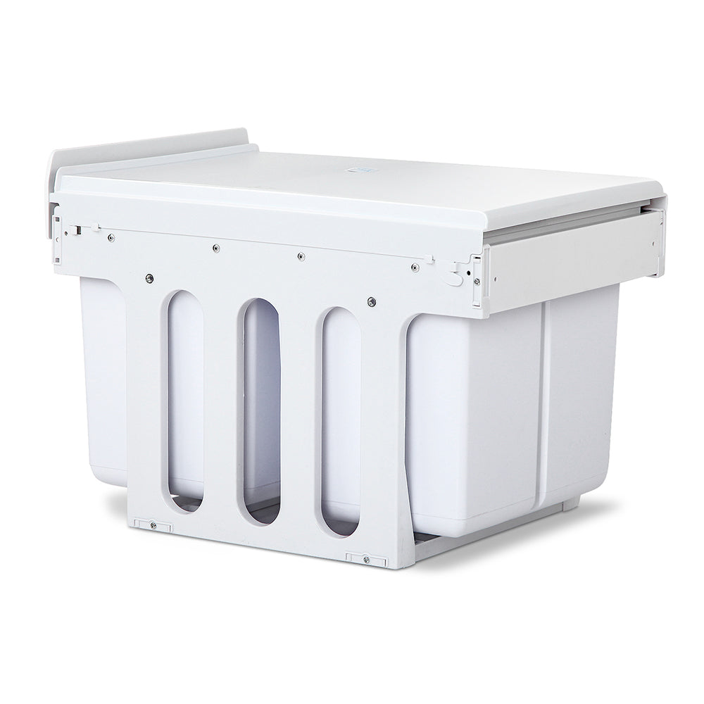 Cefito Pull Out Bin Kitchen Double Basket 2X15L White