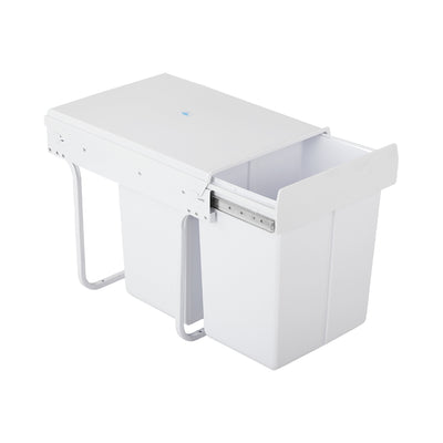 Cefito Pull Out Bin Kitchen Double Basket 2X20L White