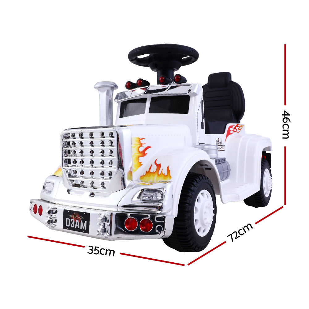 Rigo Kids Electric Ride On Car Truck Motorcycle Motorbike Toy Cars 6V White