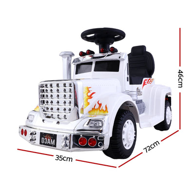 Rigo Kids Electric Ride On Car Truck Motorcycle Motorbike Toy Cars 6V White