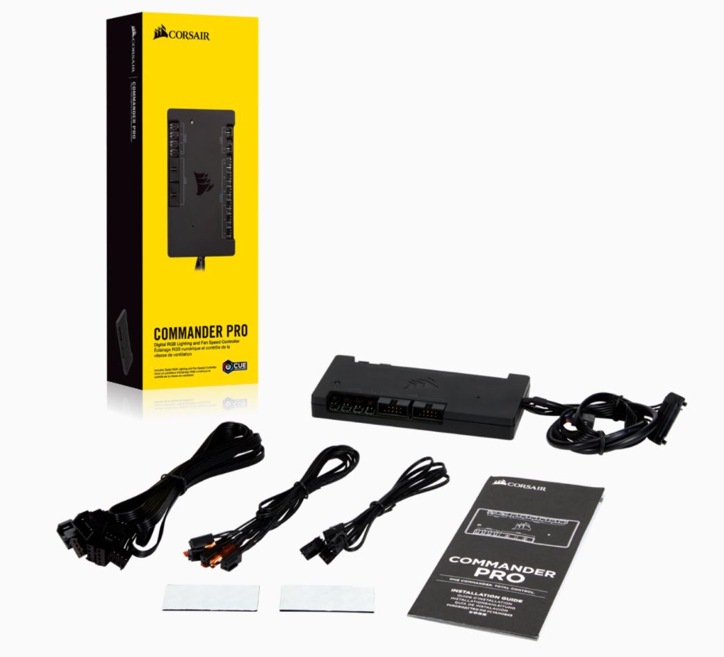 CORSAIR Commander PRO Digital 6x PWM Fan Hub and RGB Lighting Controller. s