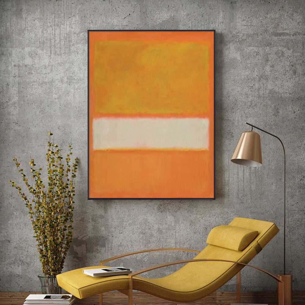 Wall Art 90cmx135cm Yellow By Mark Rothko Black Frame Canvas