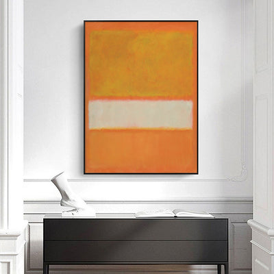 Wall Art 90cmx135cm Yellow By Mark Rothko Black Frame Canvas