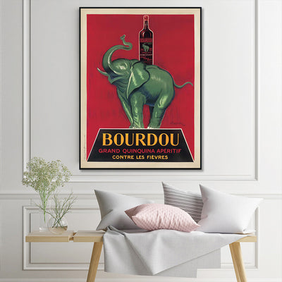 Wall Art 90cmx135cm Bourdou Black Frame Canvas