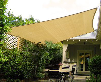 Wallaroo Rectangular Shade Sail 6m x 4m - Sand