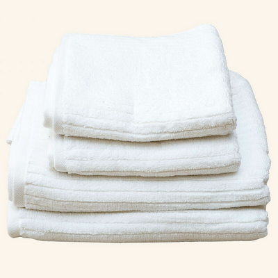 White Stripe Organic Soft 6 pcs Towel Set