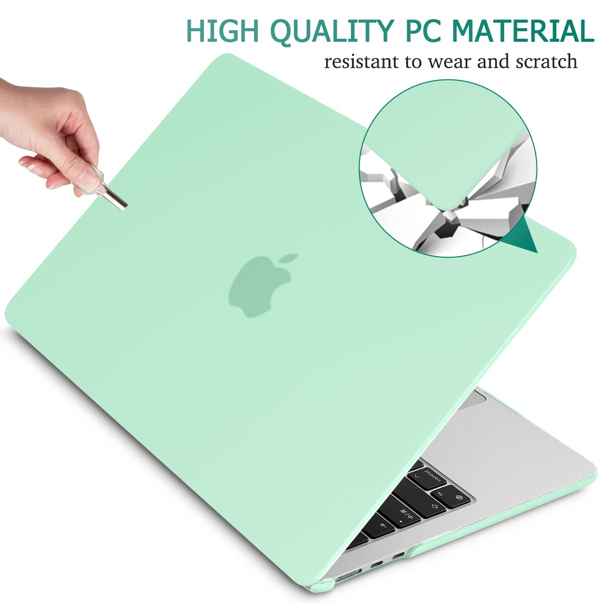 15 inch Air 2023 MacBook Air Matte Case  A2941 M2 Chip Hard Shell Case Keyboard Cover Green