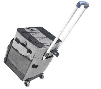 Cooler Picnic Bag Trolley Thermally Insulated - 36L - 60 cans - Grey - Drinks Food Cool Bag Rainproof