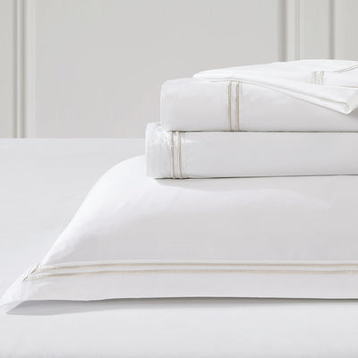 Private Collection 600TC Santiago Stone Cotton Sateen Sheet Set 50cm Wall Queen