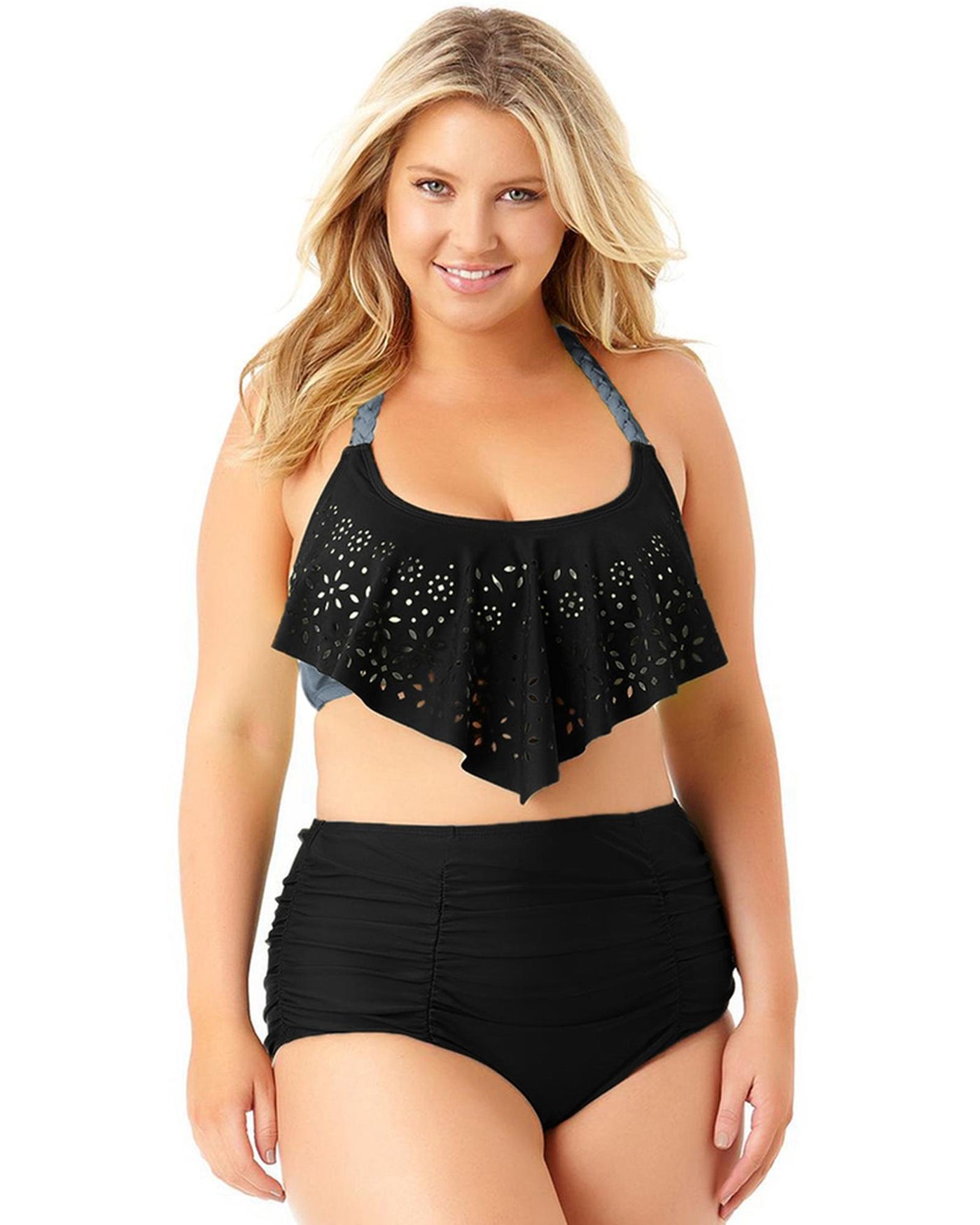 Azura Exchange Allure Juniors Plus Size Flounce Swimwear - 2X