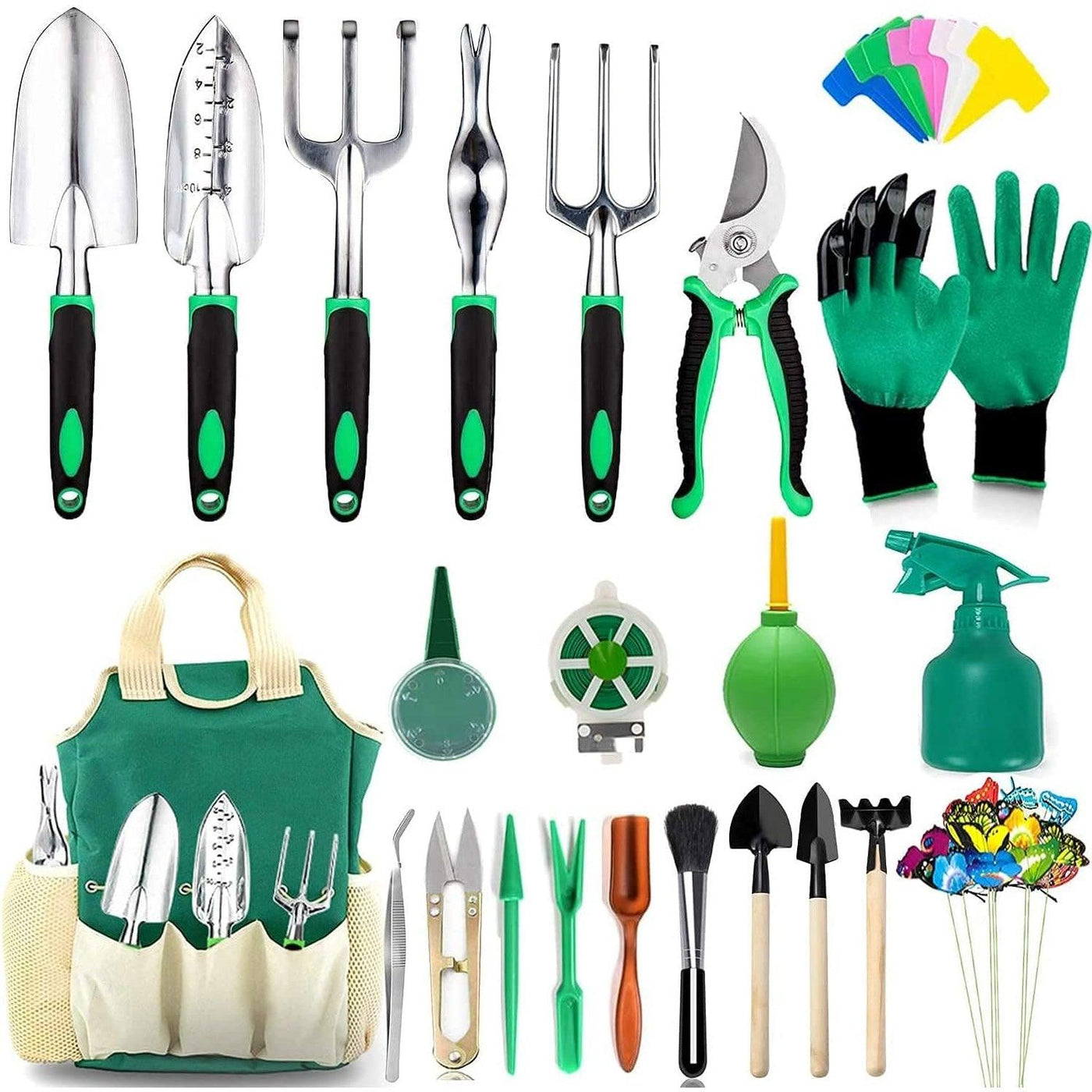 Mibote 83 Pcs Garden Tools Set Succulent Tools Set, Heavy Duty Aluminum Manual Garden Kit Outdoor Gardening Gifts Tools for Men Women (Green) PREMIUM GIFTS AUSTRALIA.