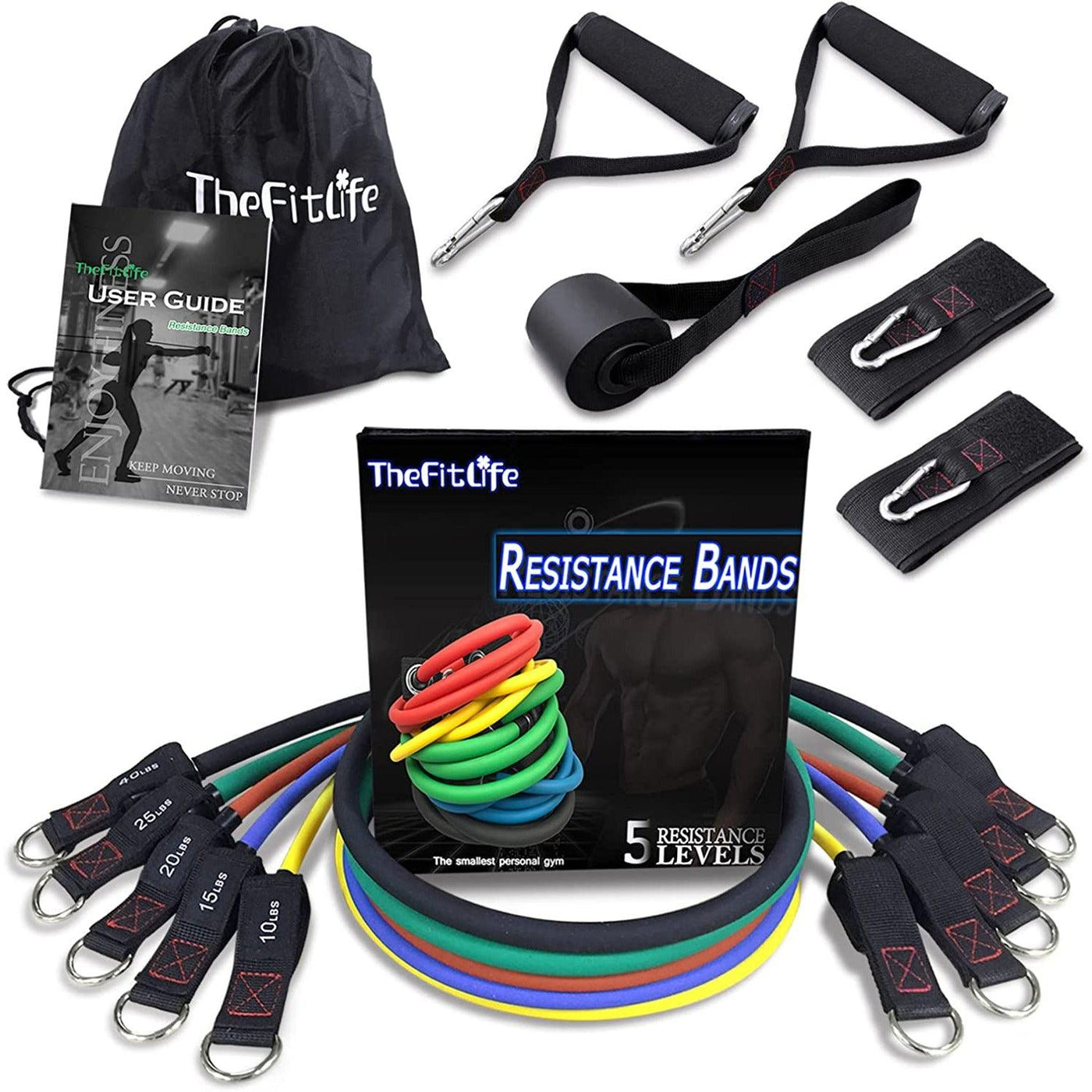 TheFitLife Exercise Resistance Bands with Handles PREMIUM GIFTS AUSTRALIA.